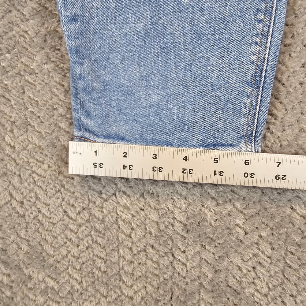 American Eagle Womens High Rise Mom‎ Jeans Medium Wash Blue Stretch Denim Size 8 - Picture 5 of 11